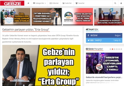 GEBZE GAZETESİNE HABER OLDUK